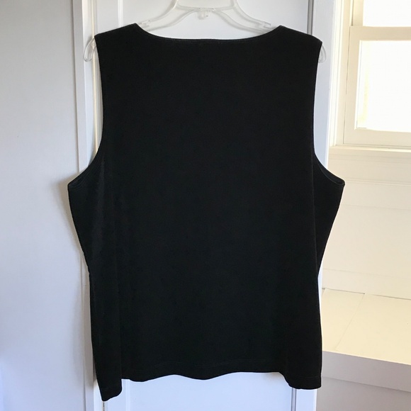 CHICO’S Travelers Velvet Black Sleeveless Blouse Tank Top Shell Women’s Size XL - Picture 5 of 16